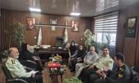 دیدار رئیس شبکه بهداشت و درمان با فرماندهی انتظامی شهرستان پردیس به مناسبت هفته فراجا